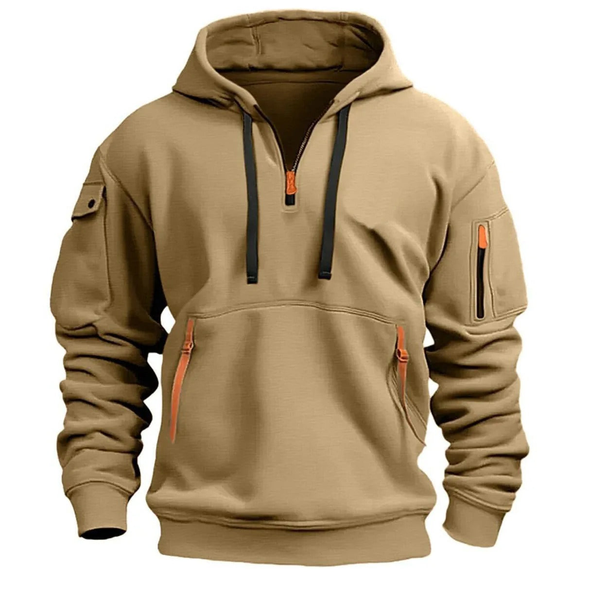 Adriano Hoodie z półzamkiem błyskawicznym – stylowy komfort, sportowy wygląd