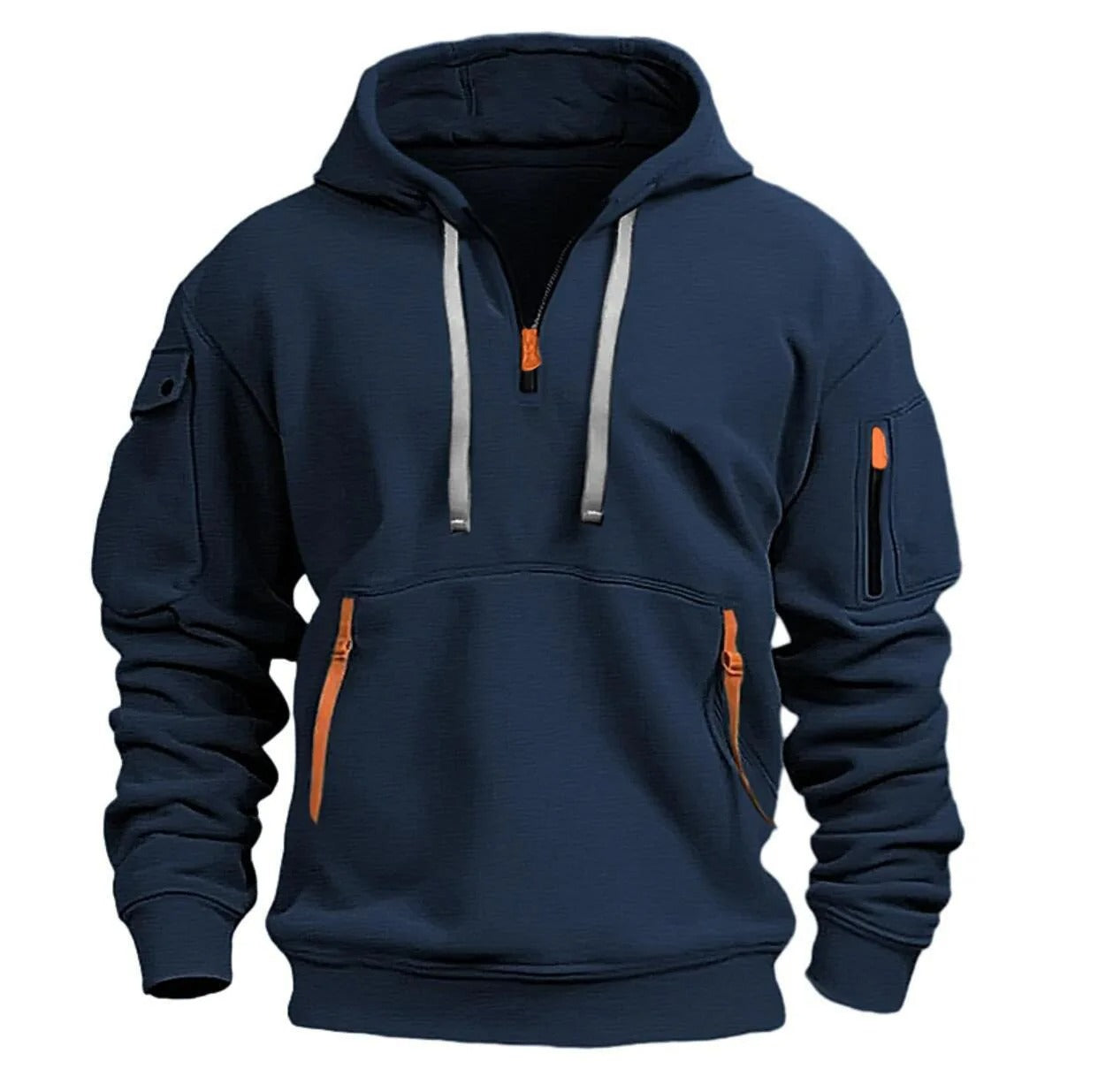 Adriano Hoodie z półzamkiem błyskawicznym – stylowy komfort, sportowy wygląd