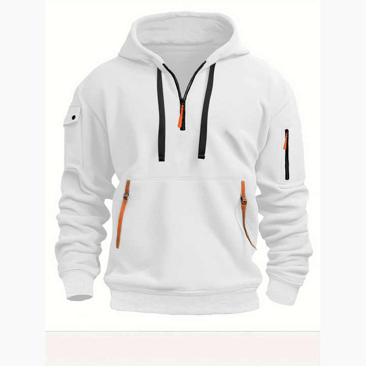 Adriano Hoodie z półzamkiem błyskawicznym – stylowy komfort, sportowy wygląd