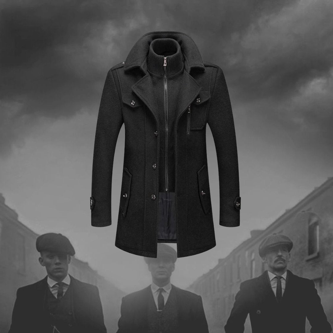 Enzo | Płaszcz dwuwarstwowy o eleganckim wzornictwie