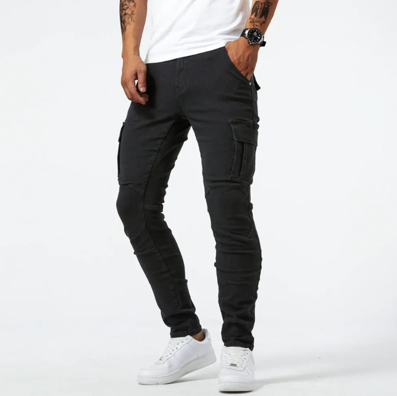 Robin | Modne jeansy cargo skinny dla mężczyzn – nowoczesne i wygodne