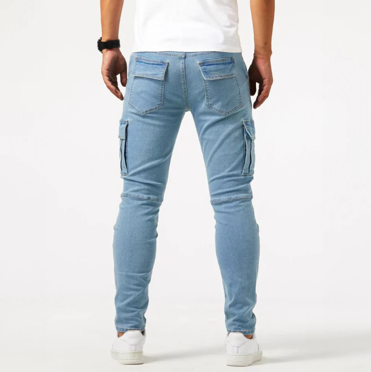Robin | Modne jeansy cargo skinny dla mężczyzn – nowoczesne i wygodne