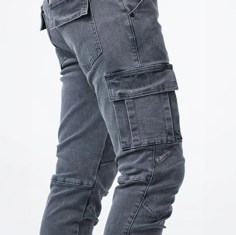 Robin | Modne jeansy cargo skinny dla mężczyzn – nowoczesne i wygodne