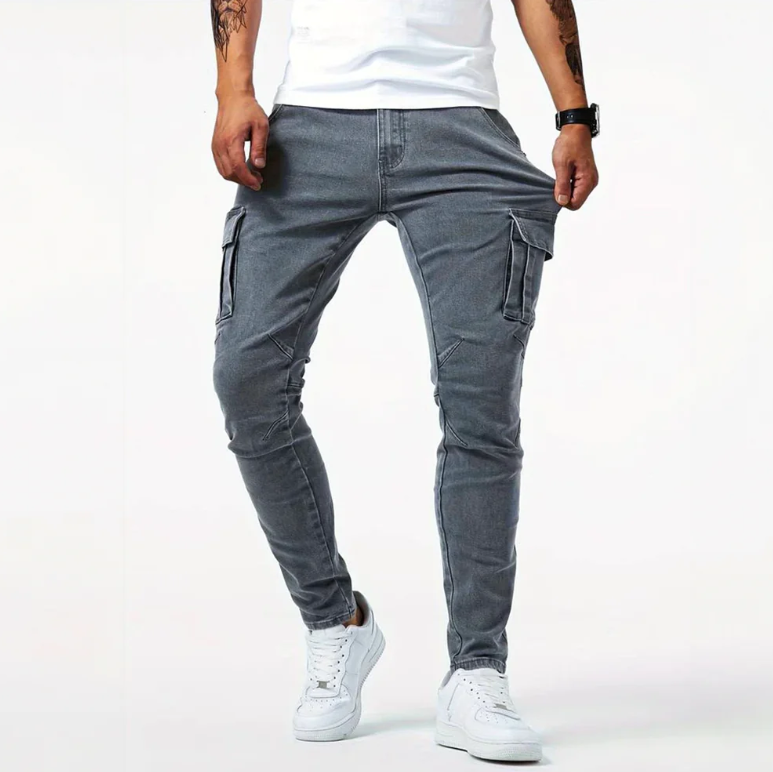 Robin | Modne jeansy cargo skinny dla mężczyzn – nowoczesne i wygodne