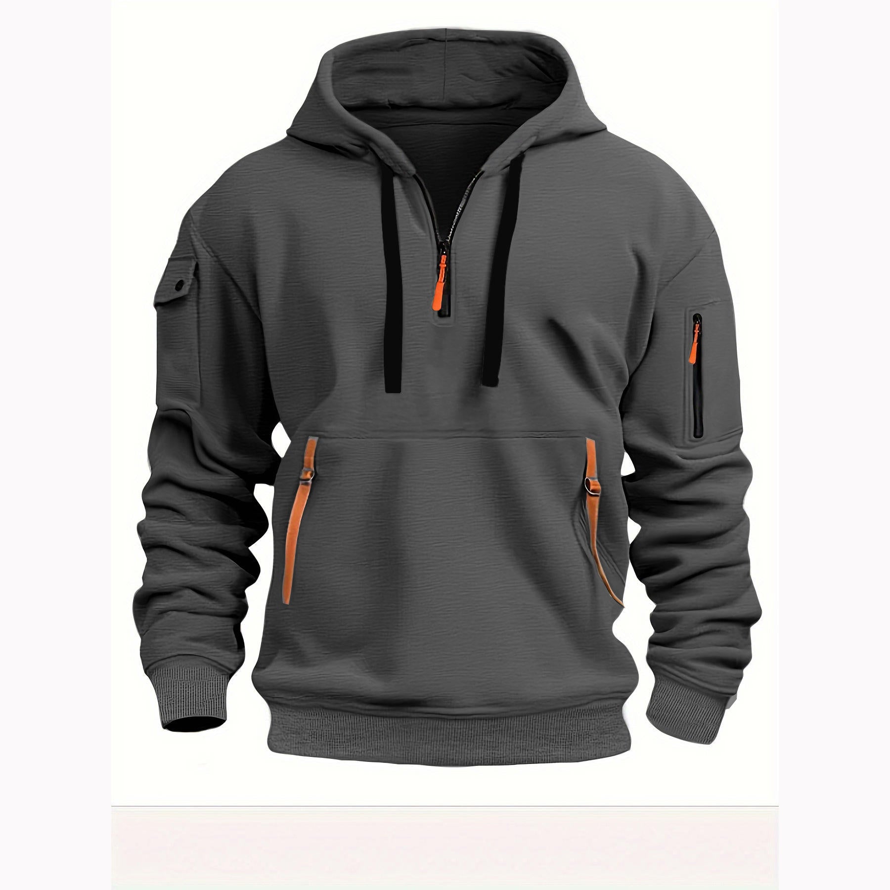 Adriano Hoodie z półzamkiem błyskawicznym – stylowy komfort, sportowy wygląd