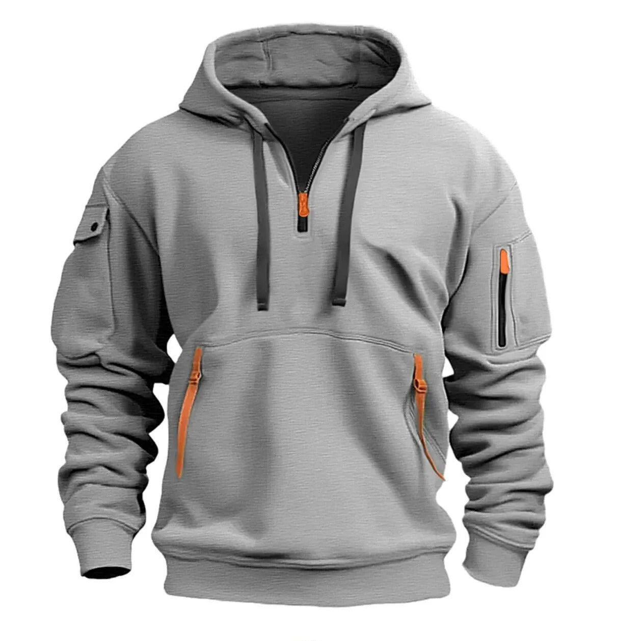 Adriano Hoodie z półzamkiem błyskawicznym – stylowy komfort, sportowy wygląd