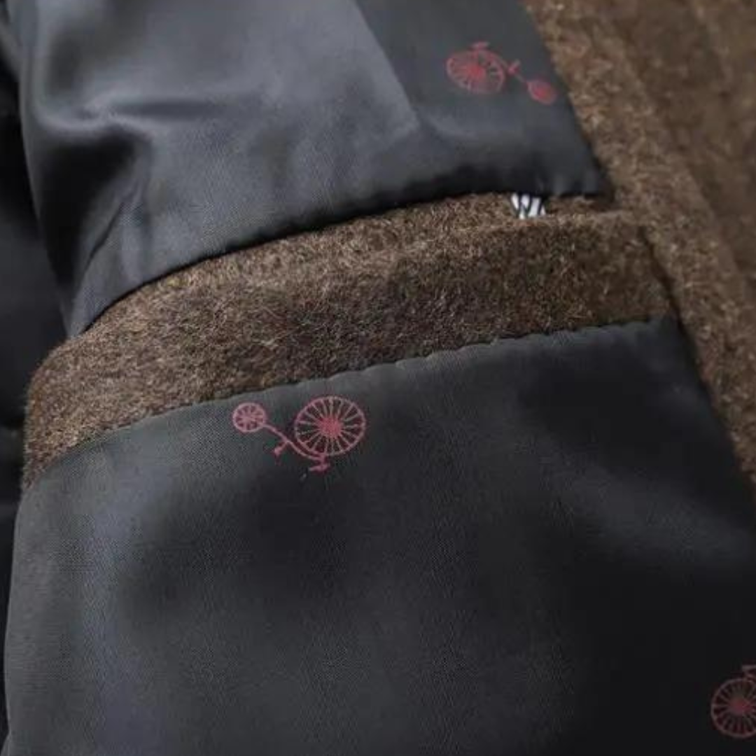 Hampus męski płaszcz wełniany z kołnierzem stojącym – ponadczasowa elegancja z wełny