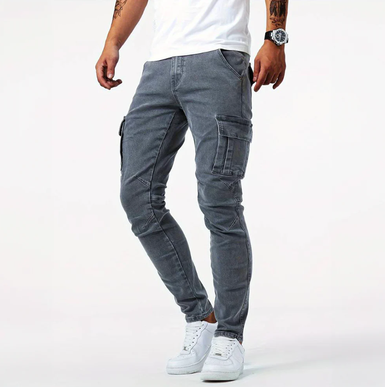 Robin | Modne jeansy cargo skinny dla mężczyzn – nowoczesne i wygodne