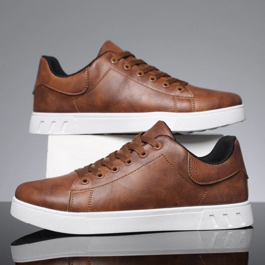 Smukłe męskie sneakersy z wysokiej jakości skóry