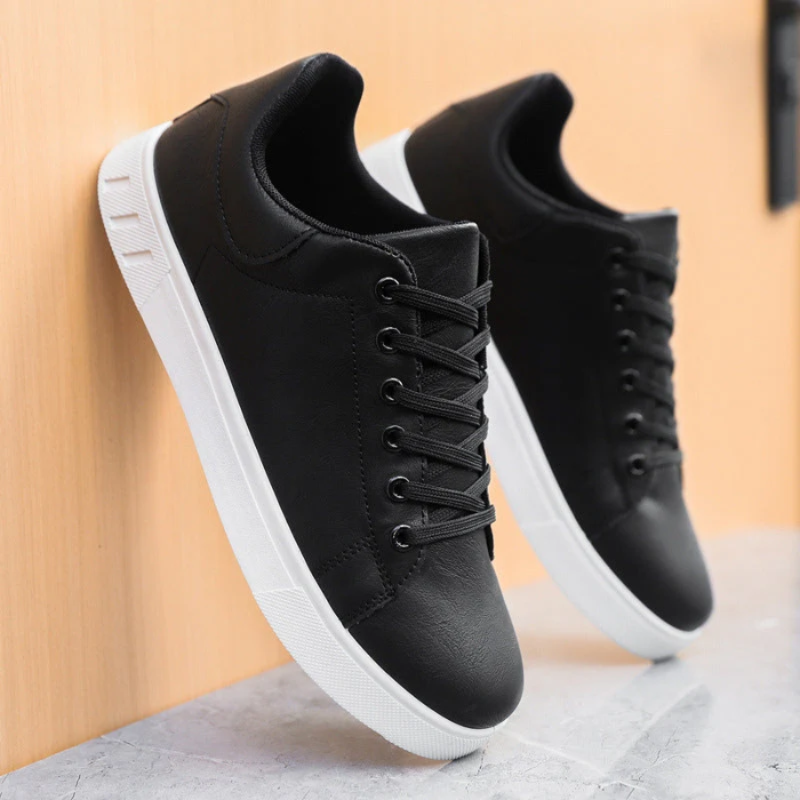 Smukłe męskie sneakersy z wysokiej jakości skóry