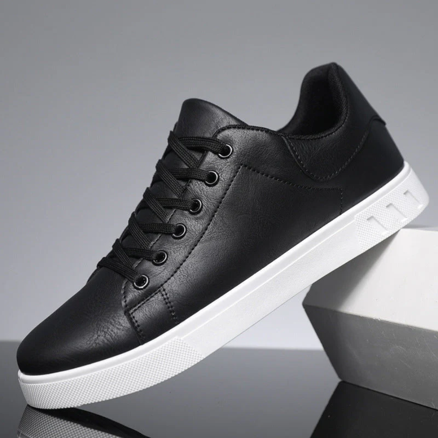 Smukłe męskie sneakersy z wysokiej jakości skóry